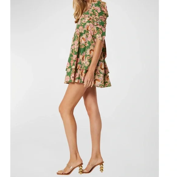 MISA Kate Tie-Back Floral Empire Mini Dress - NWT - Picture 3 of 4